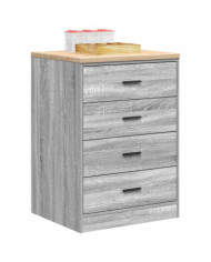 Armoire de rangement de garage sonoma gris 60x51x85 cm bois pin | Mobilier & Déco