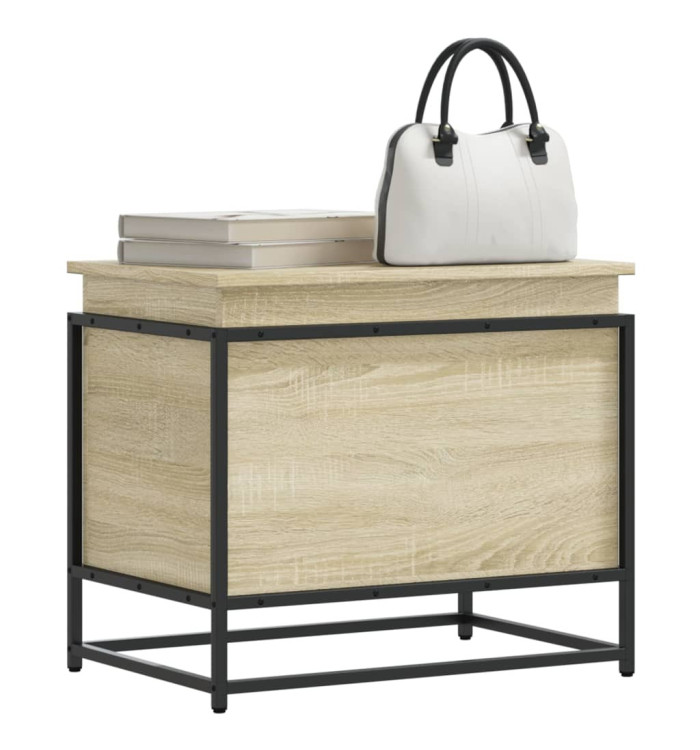 Boîte de rangement avec couvercle chêne sonoma bois ingénierie | Mobilier & Déco