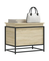 Boîte de rangement avec couvercle chêne sonoma bois ingénierie | Mobilier & Déco