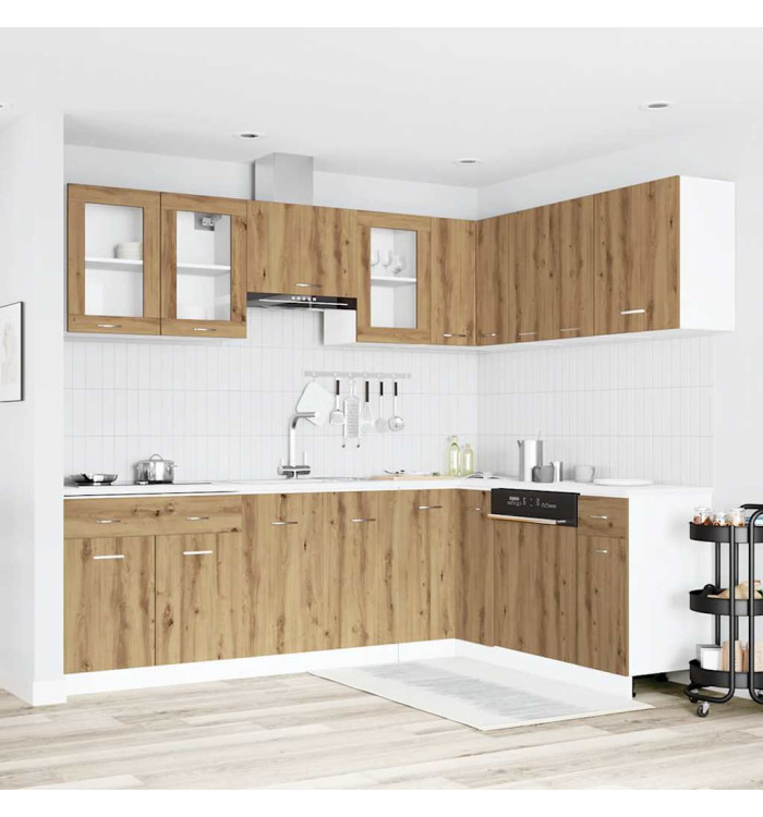 Ensemble d'armoires de cuisine 11 pcs chêne artisanal | Mobilier & Déco