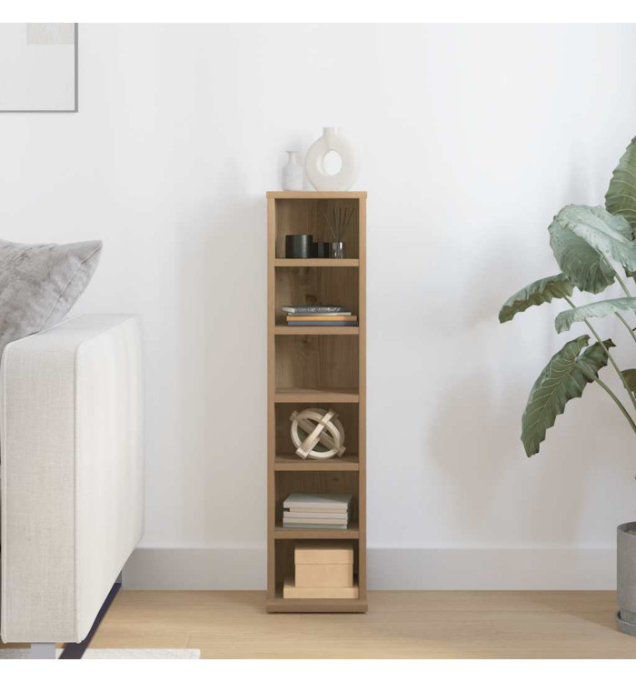 Armoire à CD chêne artisanal 21x20x88 cm bois d'ingénierie | Mobilier & Déco