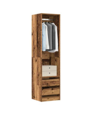 Garde-robe vieux bois 50x50x200 cm bois d'ingénierie | Mobilier & Déco