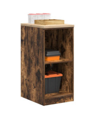 Armoire de rangement de garage chêne fumé 40x51x85 cm bois pin | Mobilier & Déco