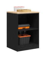 Armoire de rangement de garage noir 60x51x85 cm bois de pin | Mobilier & Déco