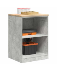 Armoire de rangement de garage gris béton 60x51x85 cm bois pin | Mobilier & Déco