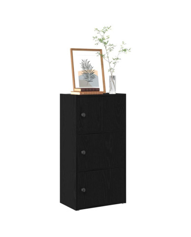 Bibliothèque chêne noir 40x24x77 cm bois d'ingénierie | Mobilier & Déco