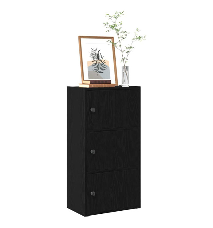 Bibliothèque chêne noir 40x24x77 cm bois d'ingénierie | Mobilier & Déco