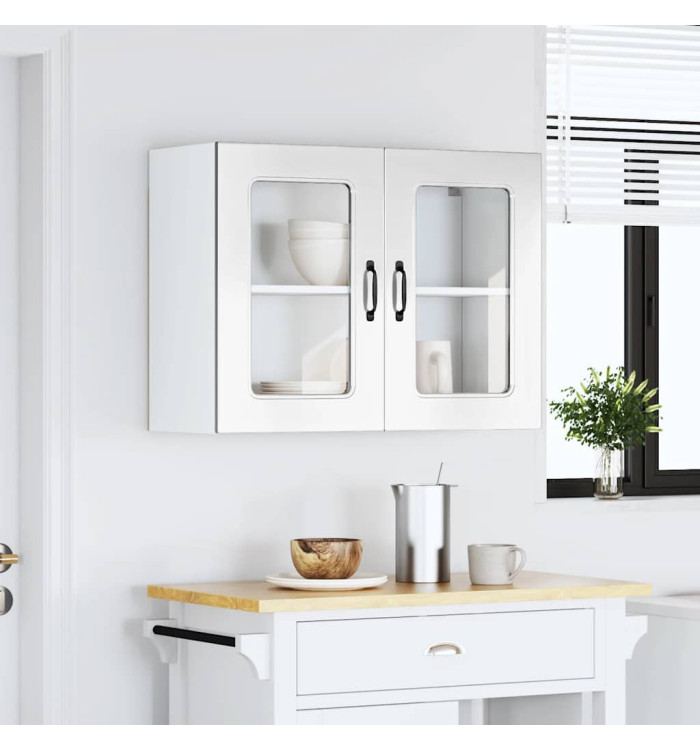 Armoire murale de cuisine avec porte en verre Kalmar | Mobilier & Déco