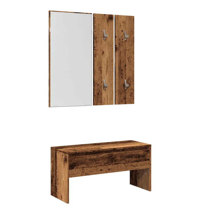 Ensemble de meubles de couloir vieux bois bois d'ingénierie | Mobilier & Déco