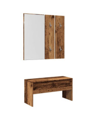 Ensemble de meubles de couloir vieux bois bois d'ingénierie | Mobilier & Déco