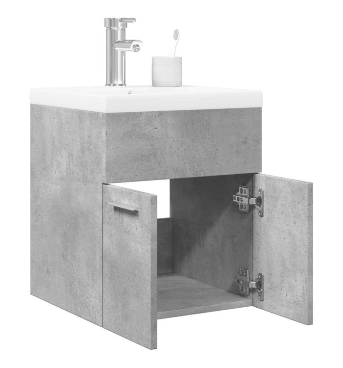 Ensemble de meubles de salle de bain 2 pcs gris béton | Mobilier & Déco