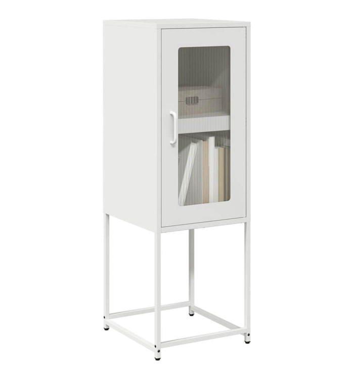 Buffet blanc 36x39x107 cm acier laminé à froid | Mobilier & Déco