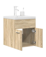 Armoire lavabo de salle de bain et vasque et robinet intégrés | Mobilier & Déco