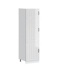 Armoire de cuisine Lucca blanc brillant bois d'ingénierie | Mobilier & Déco