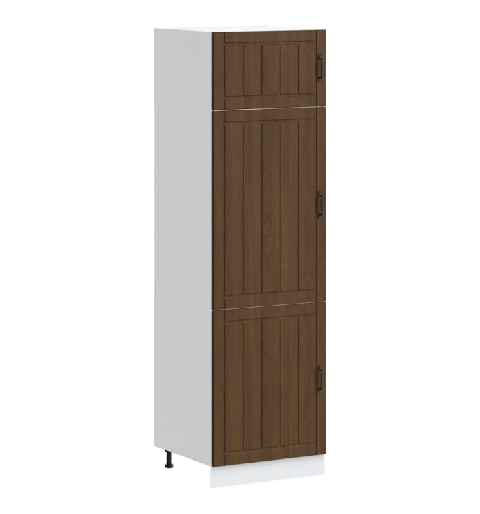 Armoire de cuisine Lucca chêne marron bois d'ingénierie | Mobilier & Déco
