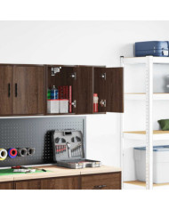 Armoires murales de garage 2 pcs chêne marron bois d'ingénierie | Mobilier & Déco