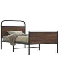 Cadre de lit sans matelas 100x190 cm chêne marron | Mobilier & Déco