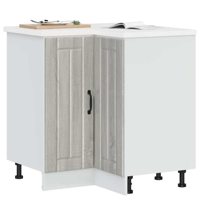 Armoire d'angle de cuisine Lucca sonoma gris bois d'ingénierie | Mobilier & Déco