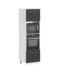 Armoires de four 2 pcs Lucca noir bois d'ingénierie | Mobilier & Déco