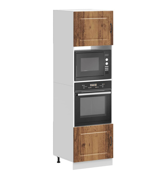 Armoires de four 2 pcs Lucca vieux bois bois d'ingénierie | Mobilier & Déco