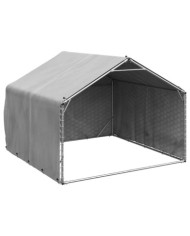 Chenil d'extérieur pour chiens housse 2x2x1,5 m acier galvanisé | Mobilier & Déco