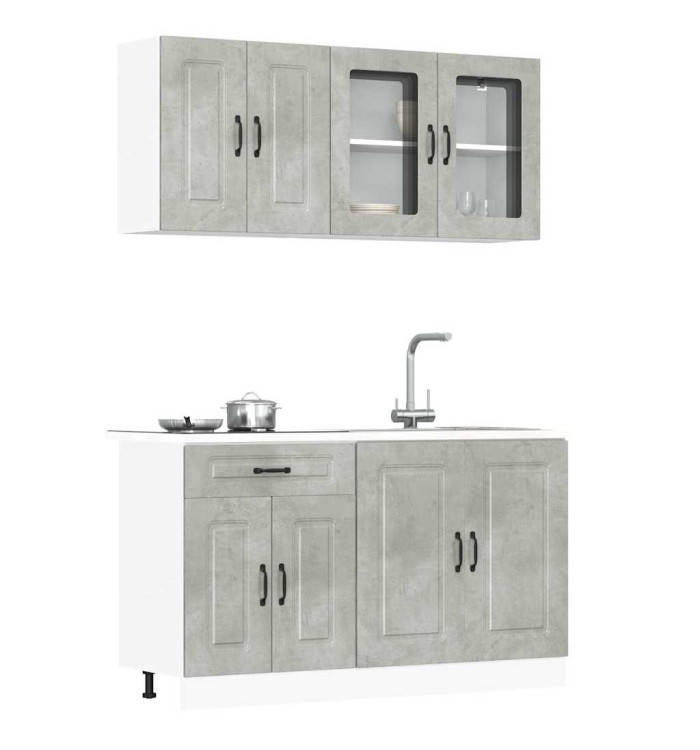 Ensemble d'armoires de cuisine 4 pcs Kalmar bois d'ingénierie | Mobilier & Déco