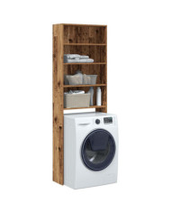 Meuble pour machine à laver vieux bois 64x24x190 cm | Mobilier & Déco