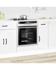 Armoire à four Kalmar blanc brillant bois d'ingénierie | Mobilier & Déco