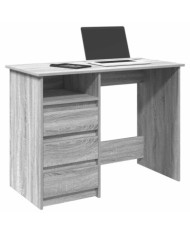 Bureau sonoma gris 102x50x75 cm bois d'ingénierie | Mobilier & Déco