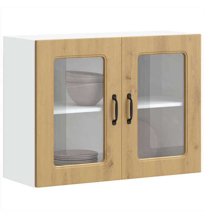 Armoire murale de cuisine avec porte en verre Kalmar | Mobilier & Déco
