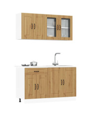 Ensemble d'armoires de cuisine 4 pcs Kalmar bois d'ingénierie | Mobilier & Déco