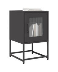Table de chevet noir 36x39x60,5 cm acier laminé à froid | Mobilier & Déco