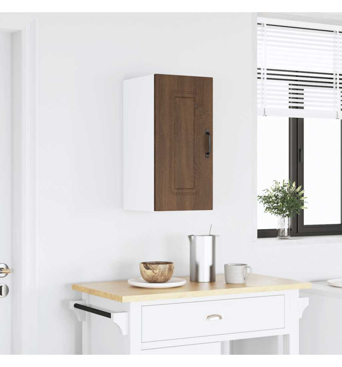 Armoire murale de cuisine Kalmar chêne marron bois d'ingénierie | Mobilier & Déco