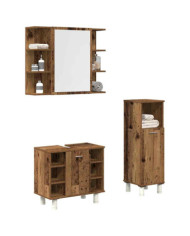 Ensemble de meubles salle de bain 3 pcs bois d'ingénierie | Mobilier & Déco