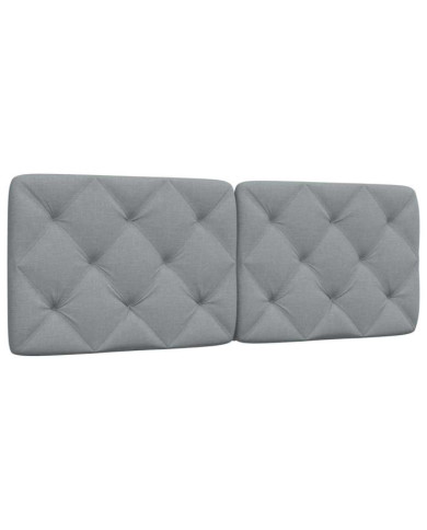 Coussin de tête de lit gris clair 120 cm tissu | Mobilier & Déco