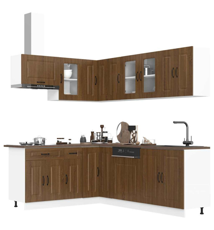 Ensemble d'armoires de cuisine 11 pcs Kalmar bois d'ingénierie | Mobilier & Déco