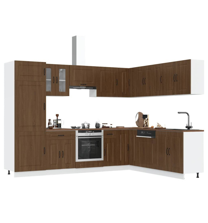 Ensemble d'armoires de cuisine 14 pcs Kalmar bois d'ingénierie | Mobilier & Déco
