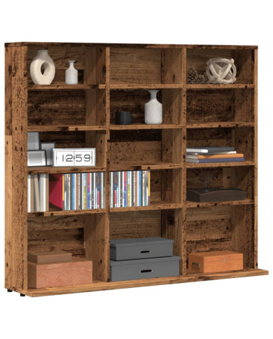 Armoire à CD vieux bois 100x23x89,5 cm bois d'ingénierie | Mobilier & Déco