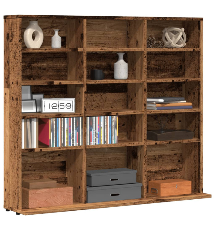 Armoire à CD vieux bois 100x23x89,5 cm bois d'ingénierie | Mobilier & Déco