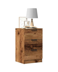 Table de chevet vieux bois 40x36x65 cm bois d'ingénierie | Mobilier & Déco