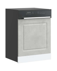 Panneau de lave-vaisselle Kalmar gris béton 60x1,5x67 cm | Mobilier & Déco