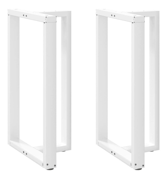 Pieds de table de bar en T, 2 pièces, blanc, 60 x 35 x (100-101) cm, acier | Mobilier & Déco
