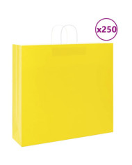 Sacs en papier 250 pcs avec poignées jaune 54x15x49 cm | Mobilier & Déco