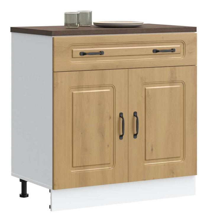 Armoire de cuisine Kalmar chêne artisanal bois d'ingénierie | Mobilier & Déco