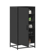 Étagère à chaussures noir 48x38x97,5 cm bois d'ingénierie | Mobilier & Déco