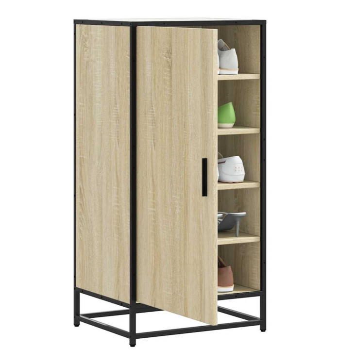 Étagère à chaussures chêne sonoma 48x38x97,5 cm bois ingénierie | Mobilier & Déco
