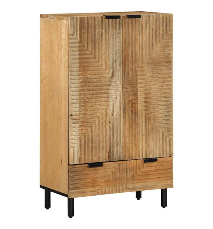 Buffet marron 60x33x100 cm bois de manguier massif | Mobilier & Déco