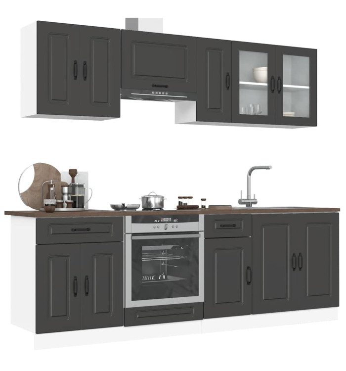 Ensemble d'armoires de cuisine 8 pcs Kalmar bois d'ingénierie | Mobilier & Déco