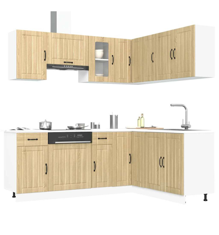 Ensemble d'armoires de cuisine 11 pcs Kalmar bois d'ingénierie | Mobilier & Déco