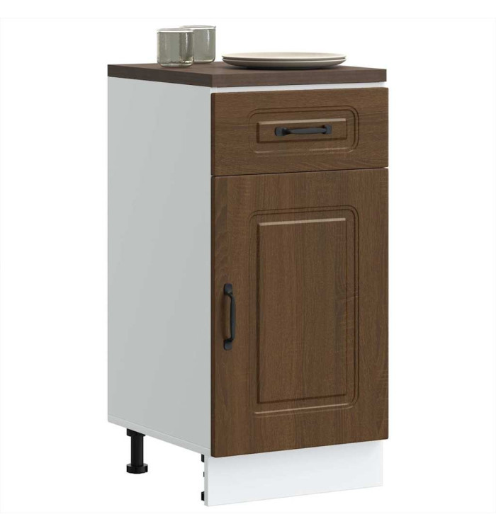 Armoire de cuisine Kalmar chêne marron bois d'ingénierie | Mobilier & Déco